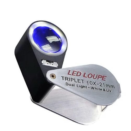 ذره بین چراغ دار 10 ایکس LED و UV