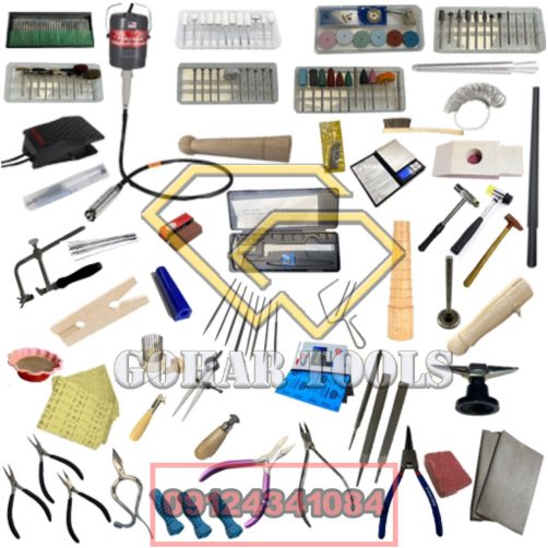 پکیج ابزار حرفه ای طلاسازی و نقره سازی و مخراجکاری کد 1