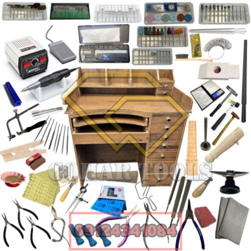 پکیج ابزار حرفه ای طلاسازی و نقره سازی و مخراجکاری کد 4
