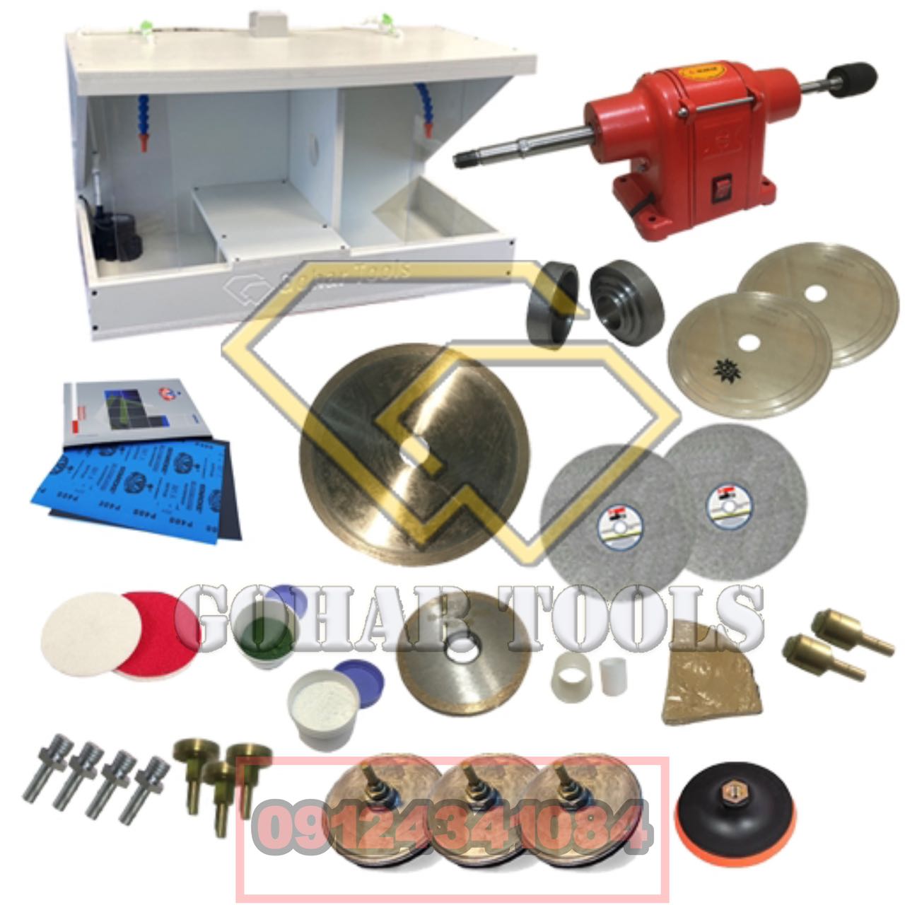 دستگاه تراش سنگ جواهرات، پکیج حرفه‌ای گوهرتراشی، کد 4