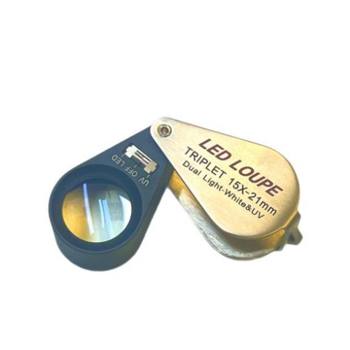 ذره بین چراغ دار 15 ایکس LED و UV