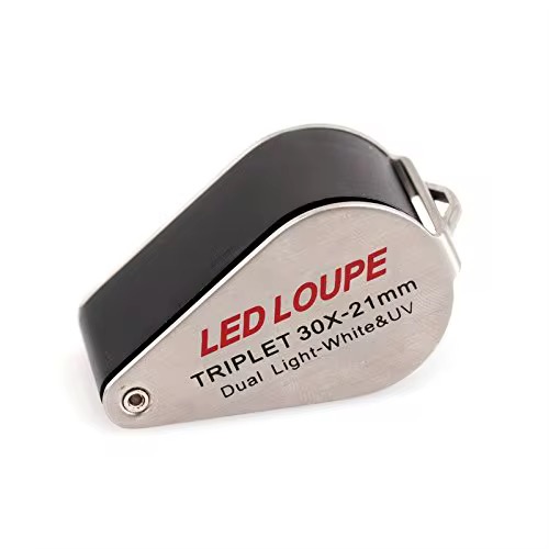 ذره بین چراغ دار 30 ایکس LED و UV