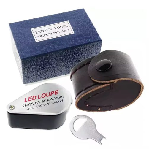 ذره بین چراغ دار 30 ایکس LED و UV